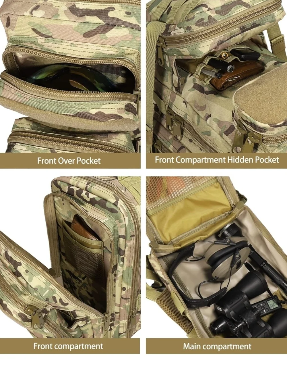 Tactical Camo Backpack - Military Green